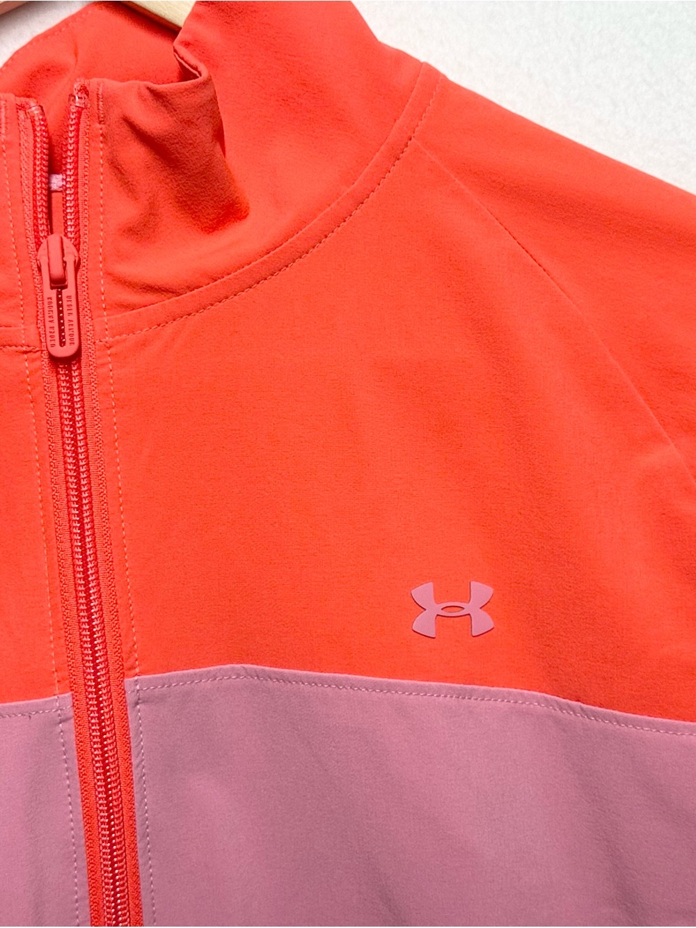 Under Armour Pink Color‑Block Quarter‑Zip Lightweight Pullover – Women’s Small - Picture 2 of 5